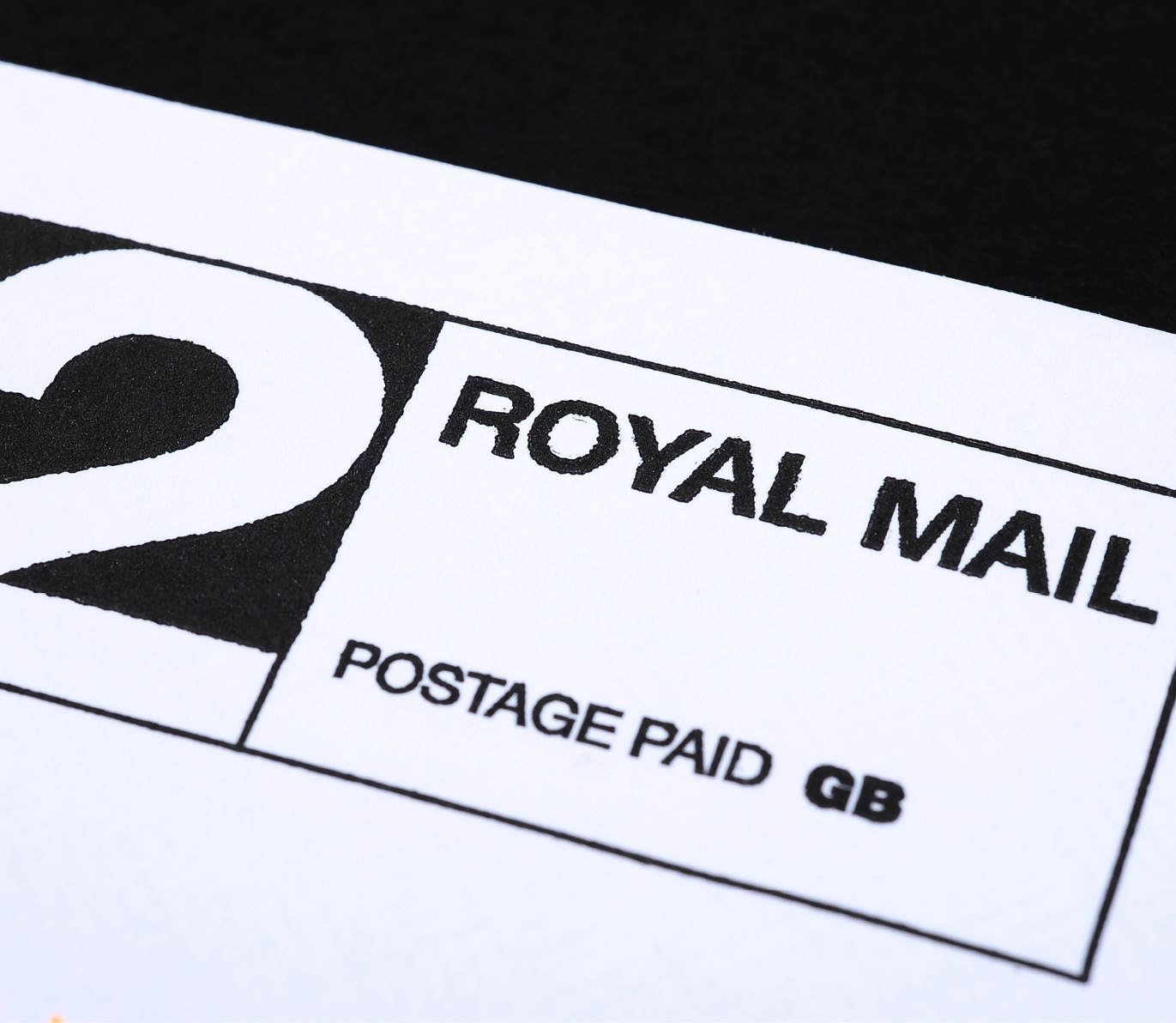 Royal Mail printed postage label